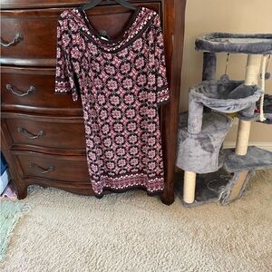 Max Studio Black and Pink Mini Dress